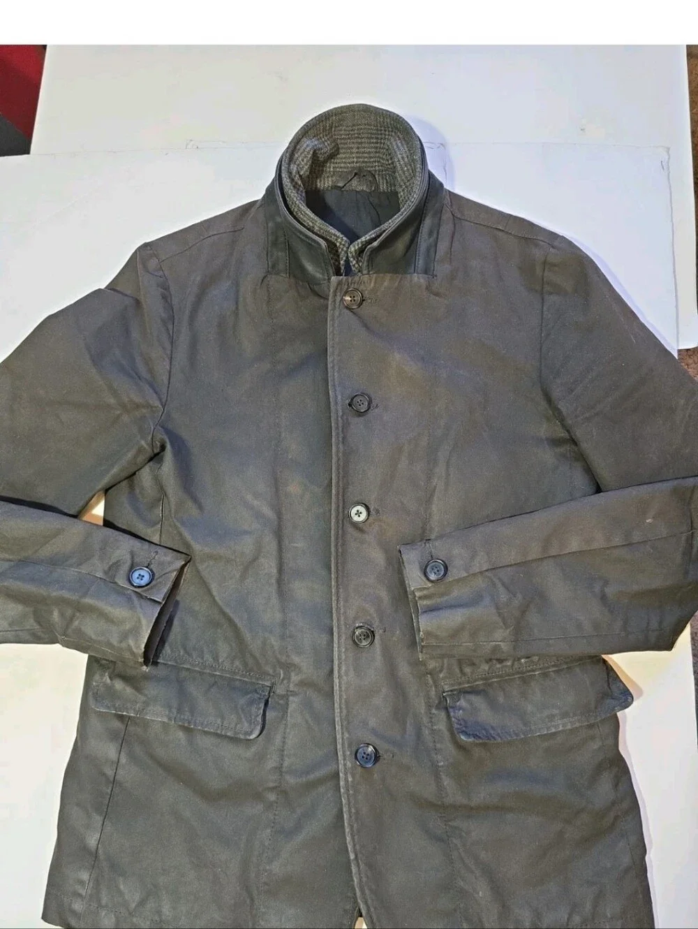 All Saints Mens Survey Double Layered Casual Blazer Jacket Black Size XS